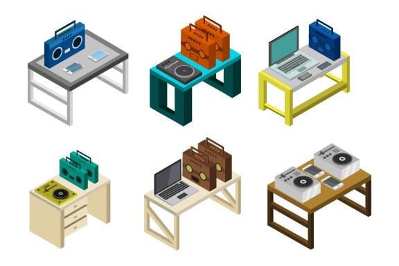 isometric music table