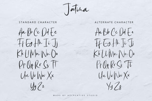 Jatina - Dynamic Signature Font