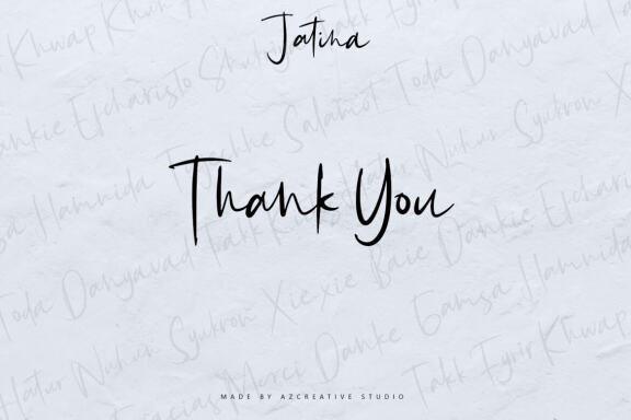 Jatina - Dynamic Signature Font