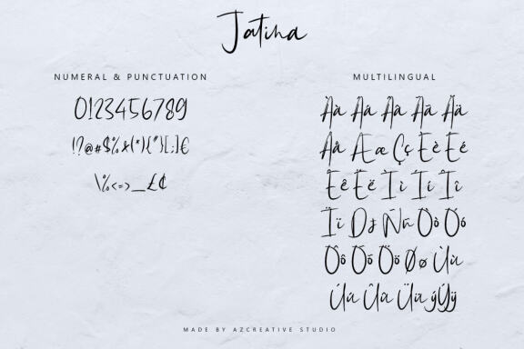 Jatina - Dynamic Signature Font