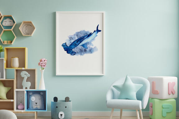 Fish hammer watercolor sublimation