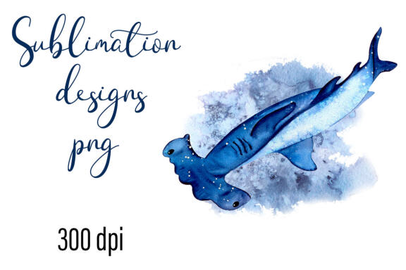 Fish hammer watercolor sublimation