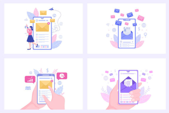 20 Email Marketing Vector Illustration