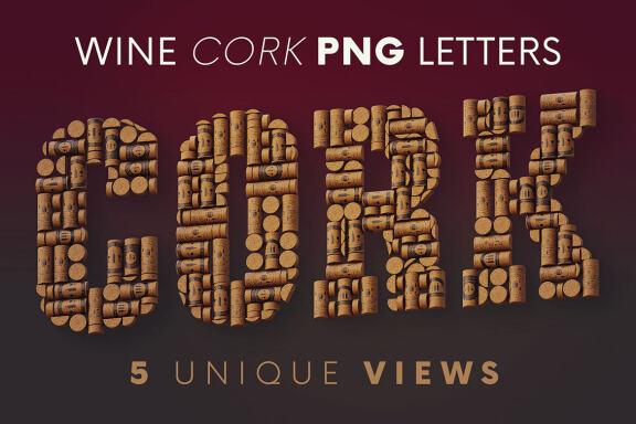 Wine Cork - 3D Lettering