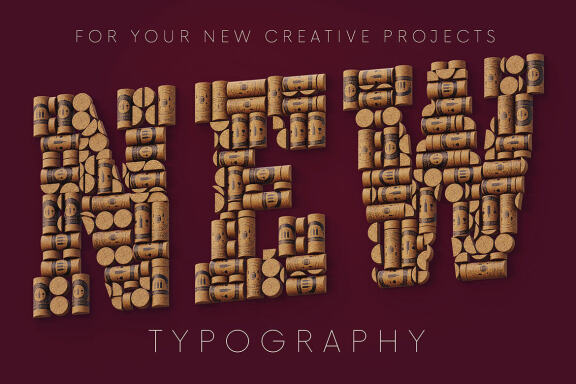 Wine Cork - 3D Lettering