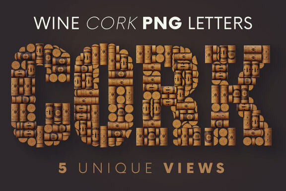 Wine Cork - 3D Lettering