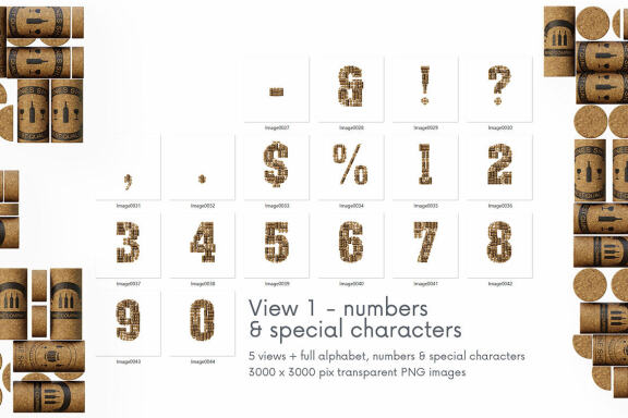 Wine Cork - 3D Lettering