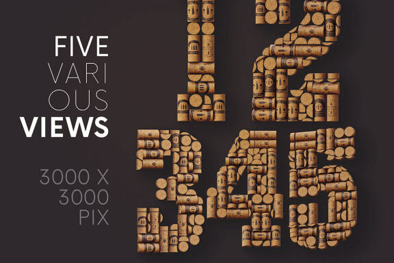 Wine Cork - 3D Lettering