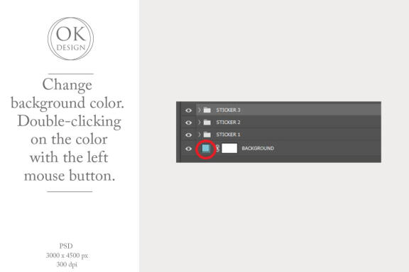 Round Stickers mockup set 