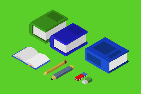 isometric office desk