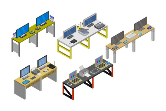 isometric desk