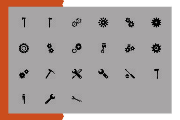 Hardware Mechanical Tools - Icon set