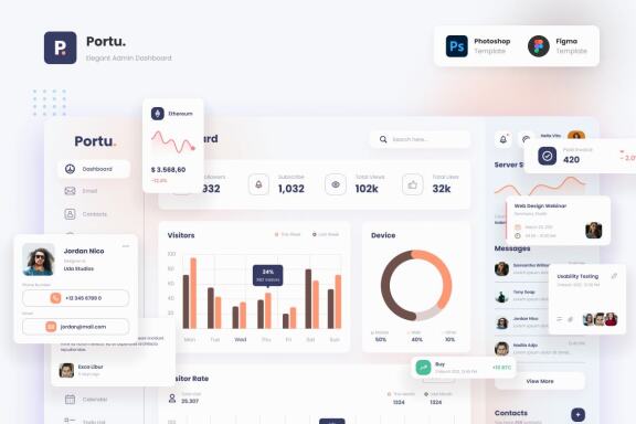 Portu - Elegant Professional Admin