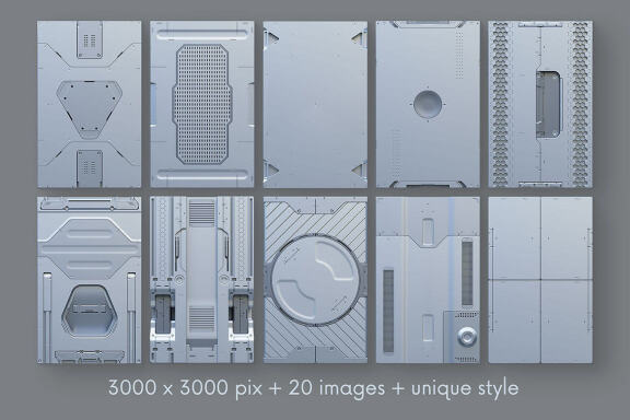 Futuristic Wall Panels Backgrounds