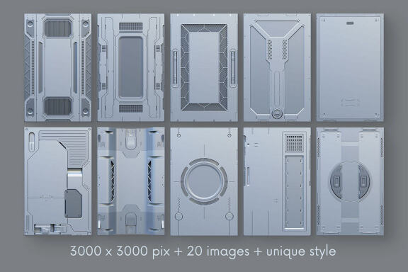 Futuristic Wall Panels Backgrounds