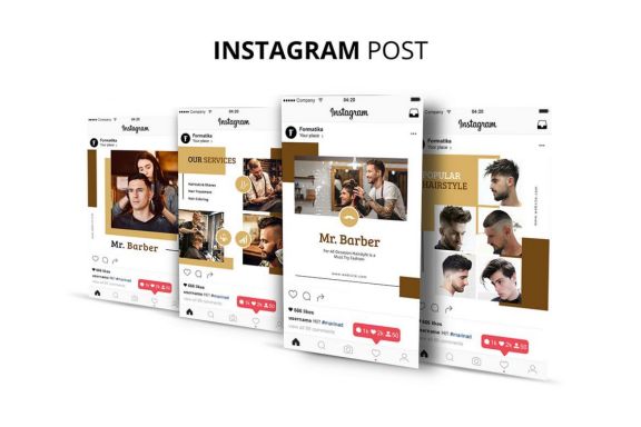 Mr Barber Barbershop Social Media Kit