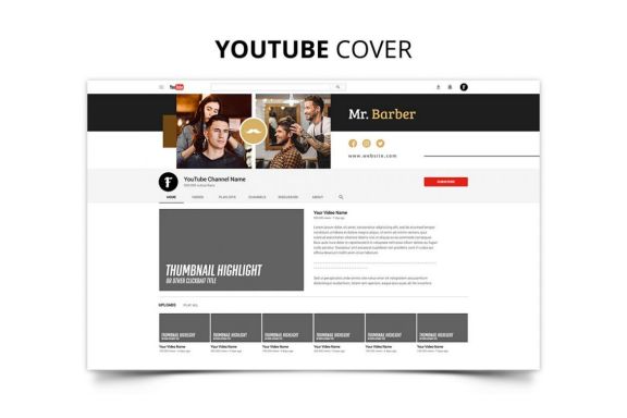 Mr Barber Barbershop Social Media Kit