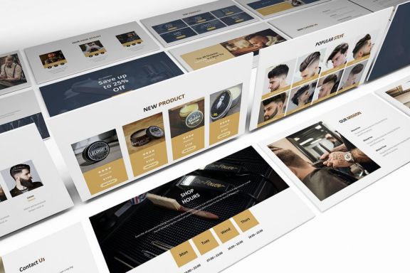Mr Barber -  Barbershop Powerpoint Template