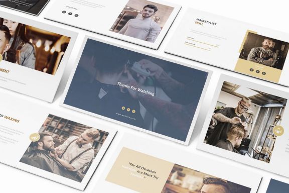 Mr Barber -  Barbershop Powerpoint Template