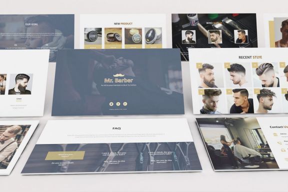 Mr Barber -  Barbershop Powerpoint Template