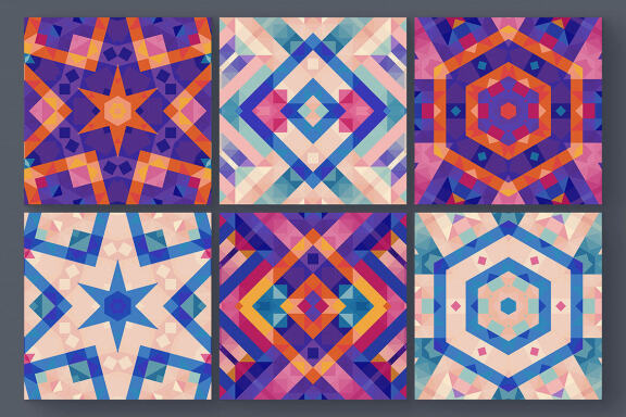 12 Free Modern Geometric Patterns 3