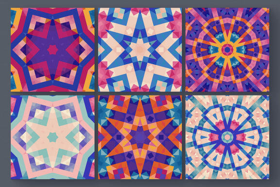 12 Free Modern Geometric Patterns 3