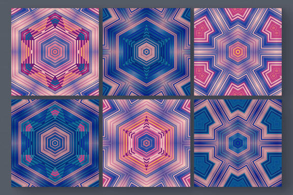 12 Free Modern Geometric Patterns 4
