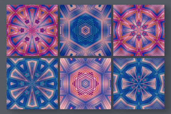 12 Free Modern Geometric Patterns 4