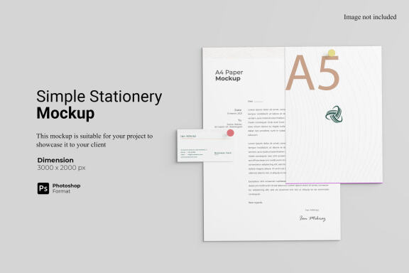 Simple Stationery Mockup
