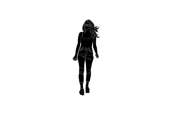 Casual woman walking - Free Vector