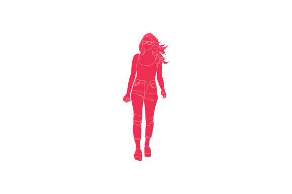 Casual woman walking - Free Vector