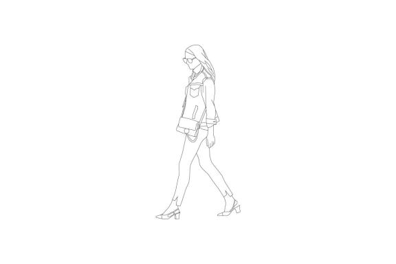 Casual woman walking - Free Vector