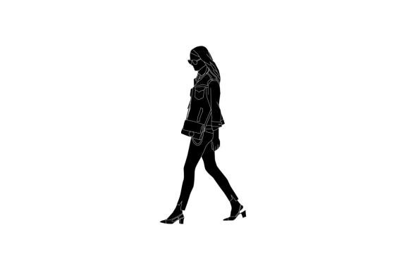 Casual woman walking - Free Vector