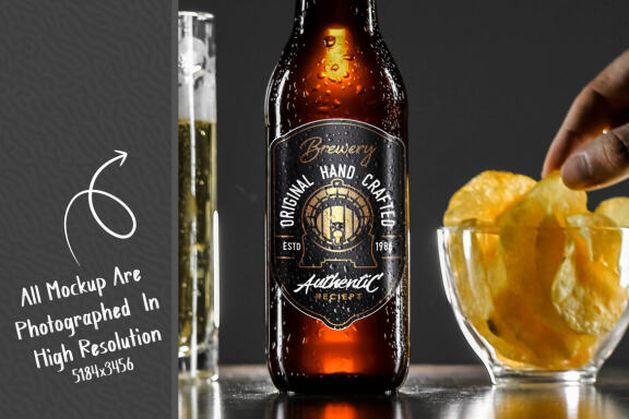 Beer Bottle Mockup #09