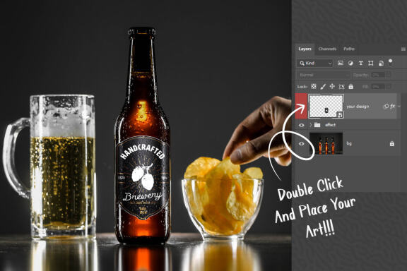 Beer Bottle Mockup #09