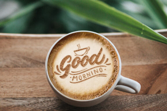 Chocolate powder logo mockup in coffee cup