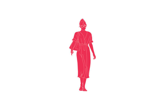 Free Vector illustration of elegant woman