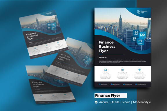 Finance Business Flyer Brochure Template