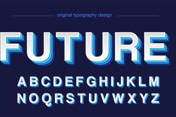 White and Blue Elegant Modern Typography