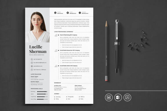 Professional CV Resume Indesign Template Vol.21