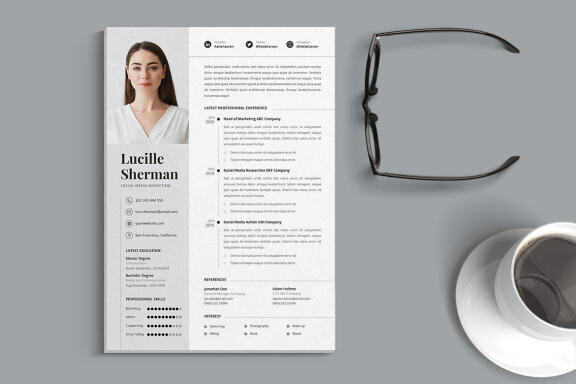 Professional CV Resume Indesign Template Vol.21