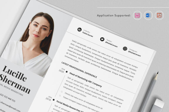 Professional CV Resume Indesign Template Vol.21