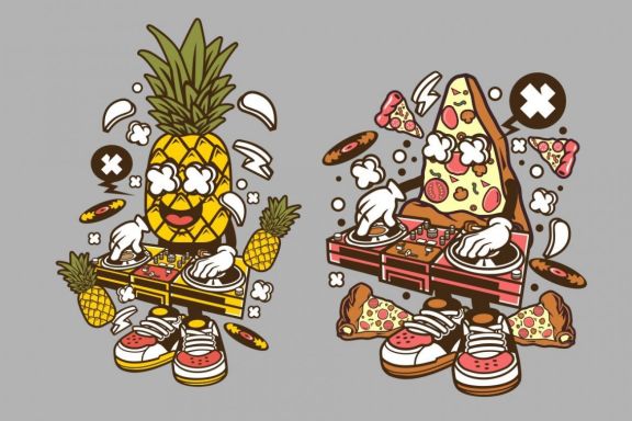 6 DJ Cartoon Character