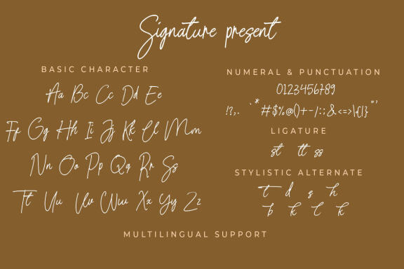 Signature Present Font