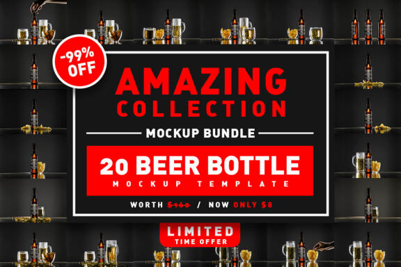 Beer Bottle Mockup Bundle