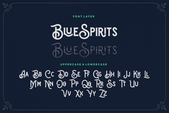 Blue Spirits Layered Font