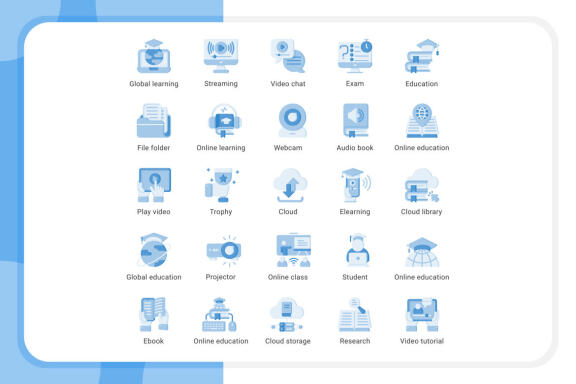 Online Learning Icon Pack