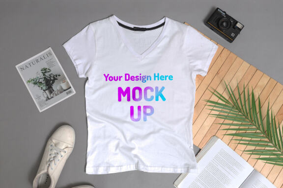 Realistic T-shirt mockup #3