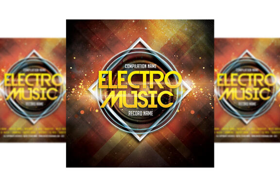 Music Party CD Cover Template