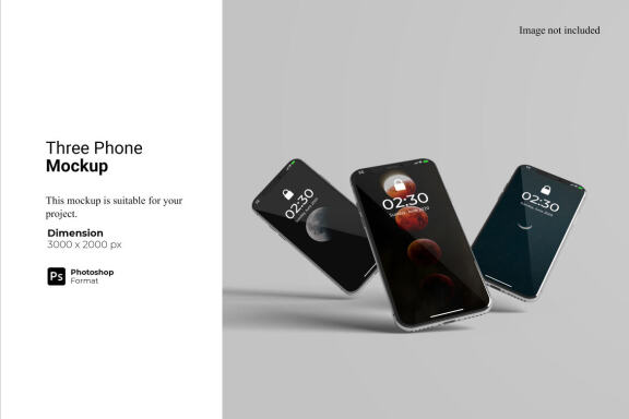 Three Phone Mockup
